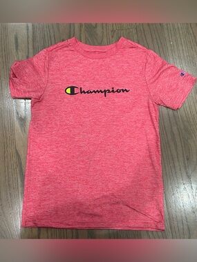 Champion Boys Red T-Shirt Size 10/12 Casual Athletic Tee